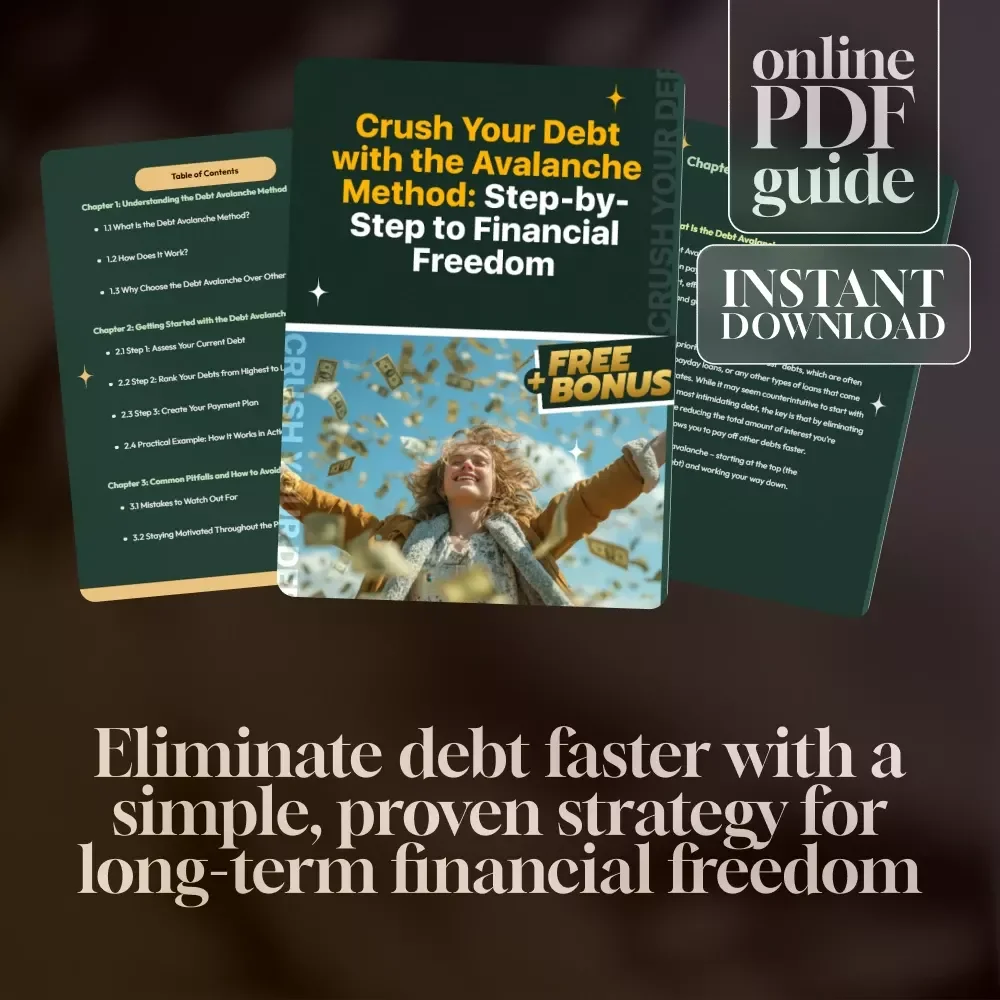 Crush Your Debt with the Avalanche Method: Step-by-Step to Financial Freedom | Debt Avalanche Method Guide | Budgeting eBook | Pay Off Debt Fast