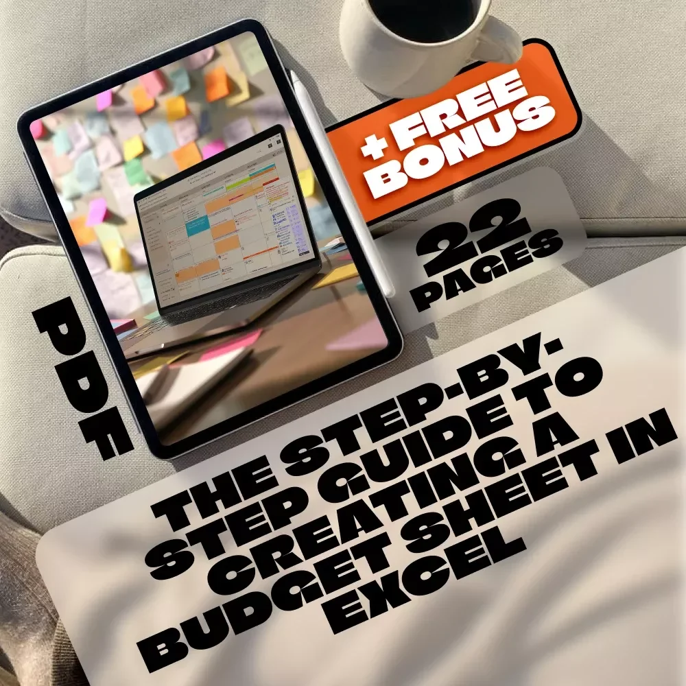 The Step-by-Step Guide to Creating a Budget Sheet in Excel | How to Make a Budget Sheet in Excel | Digital Download eBook for Personal Finance