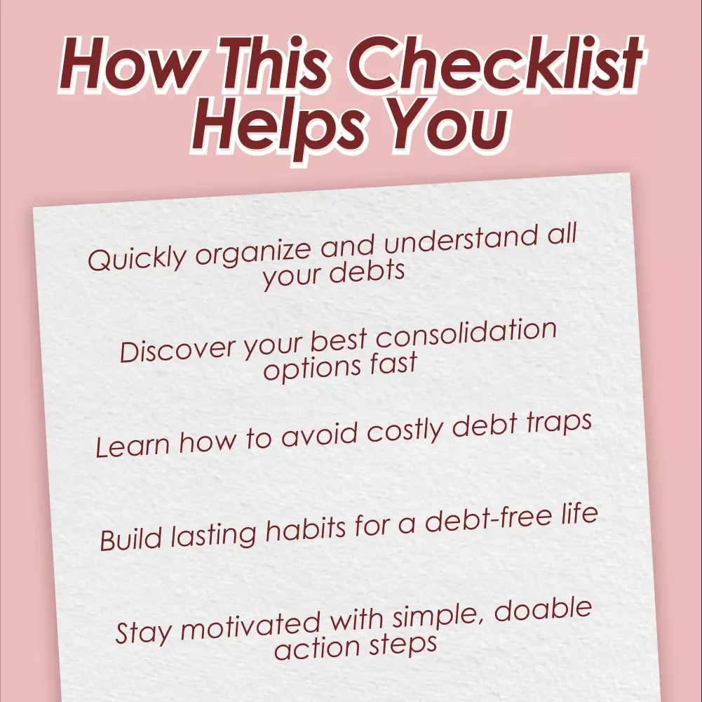 The “Ditch the Debt” Checklist to Smart Debt Consolidation | Debt Consolidation Checklist | How to Do Debt Consolidation PDF