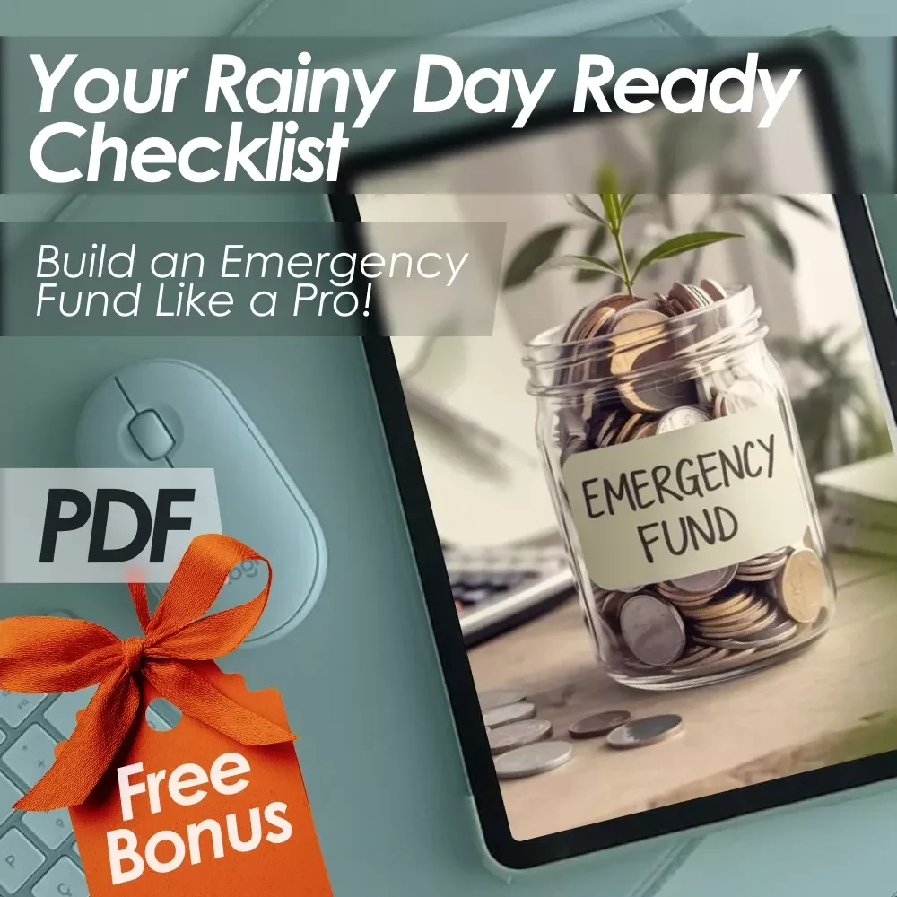 Your Rainy Day Ready Checklist: Build an Emergency Fund Like a Pro! | Emergency Fund for Low Income Budgeters, Printable & Digital Download