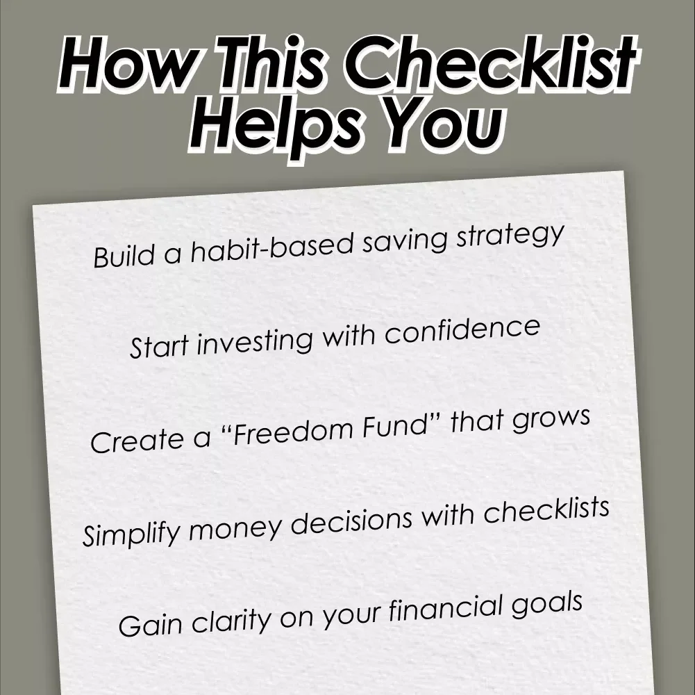 The “Save Smart, Grow Rich” Checklist | How to Save and Invest Money | Financial Planning Digital Download