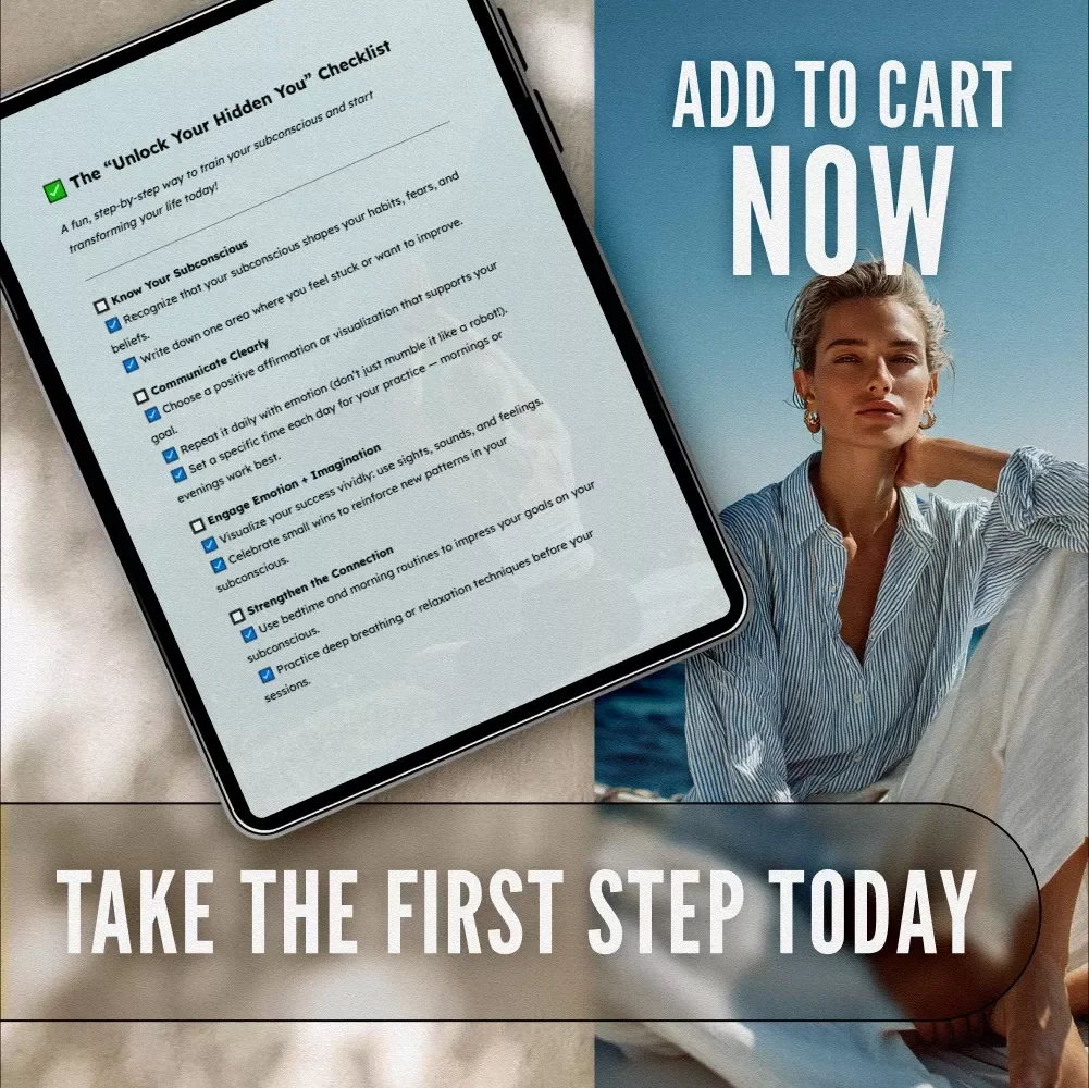 The “Unlock Your Hidden You” Checklist | Digital Download | Subconscious Mind Activation | Positive Affirmations & Visualization Guide