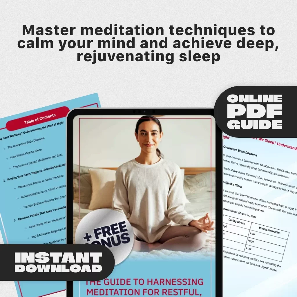 The Guide to Harnessing Meditation for Restful, Rejuvenating Sleep | Meditation to Help Sleep Digital Download | Sleep Meditation Guide eBook