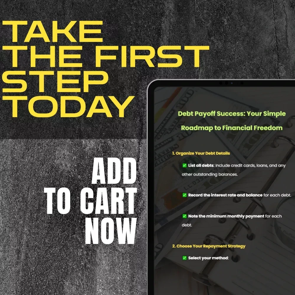 Debt Payoff Success: Your Simple Roadmap to Financial Freedom | Checklist + Debt Payoff Calculator Guide | Digital Download for Financial Planning