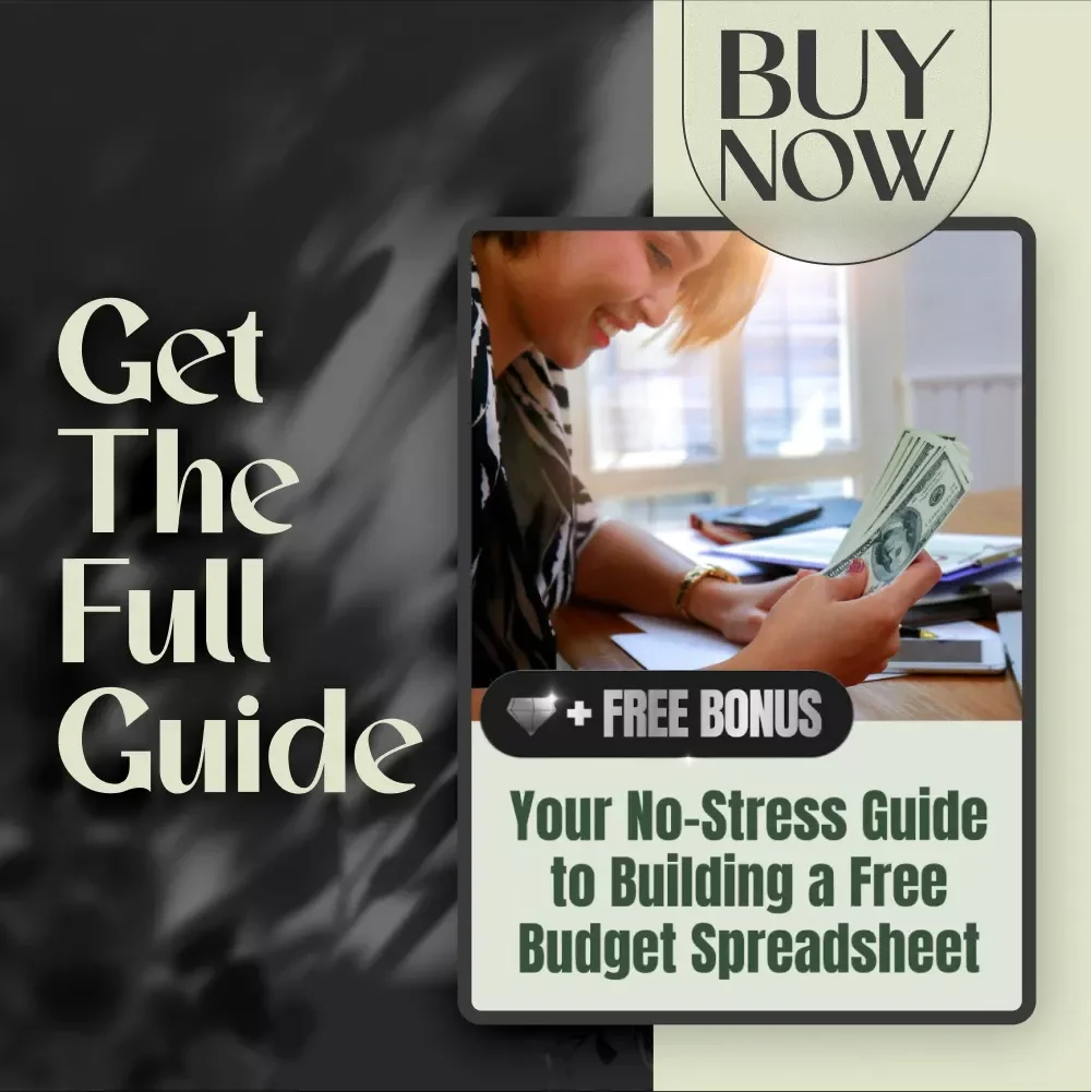 Your No-Stress Guide to Building a Free Budget Spreadsheet | How to Create a Budget Spreadsheet Free | Budget Planner Guide Digital Download