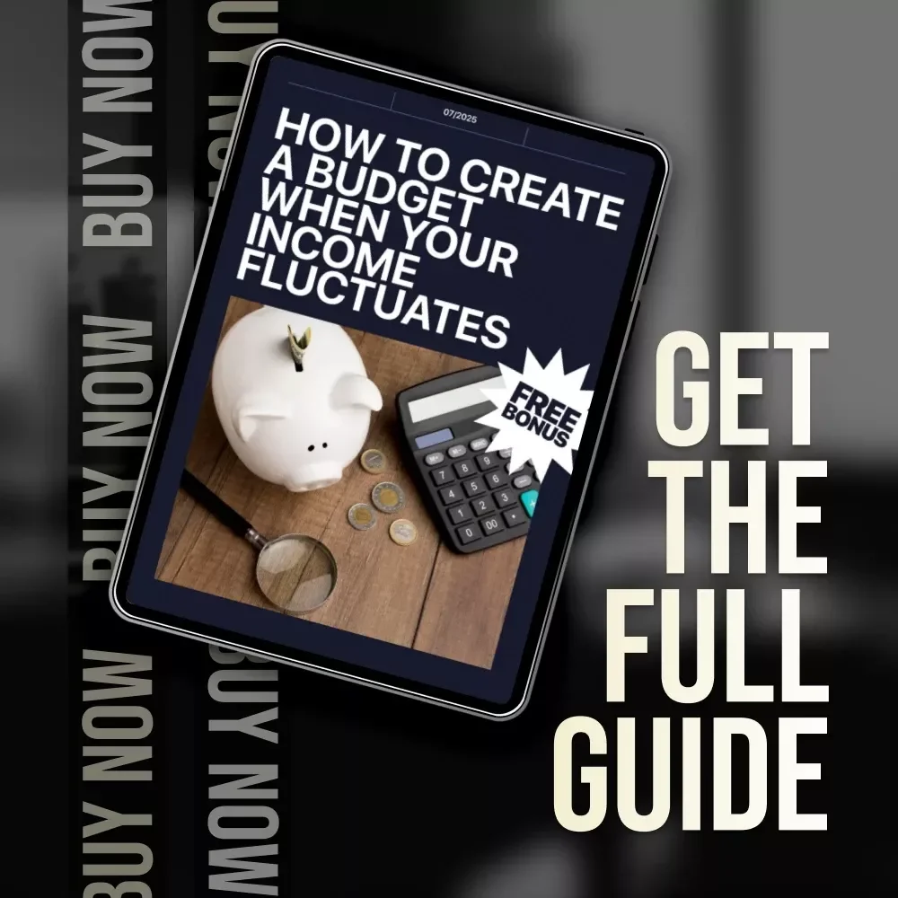How to Create a Budget When Your Income Fluctuates | Digital Guide for Managing Variable Income Budgeting | Instant Download