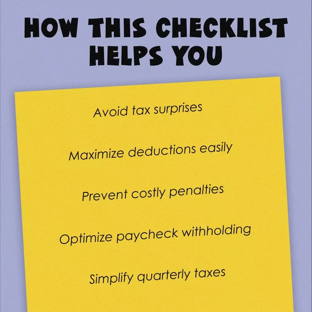 Keep More Cash: Tax Planning with Multiple Income Streams - Digital Checklist for Freelancers, Side Hustlers & Investors