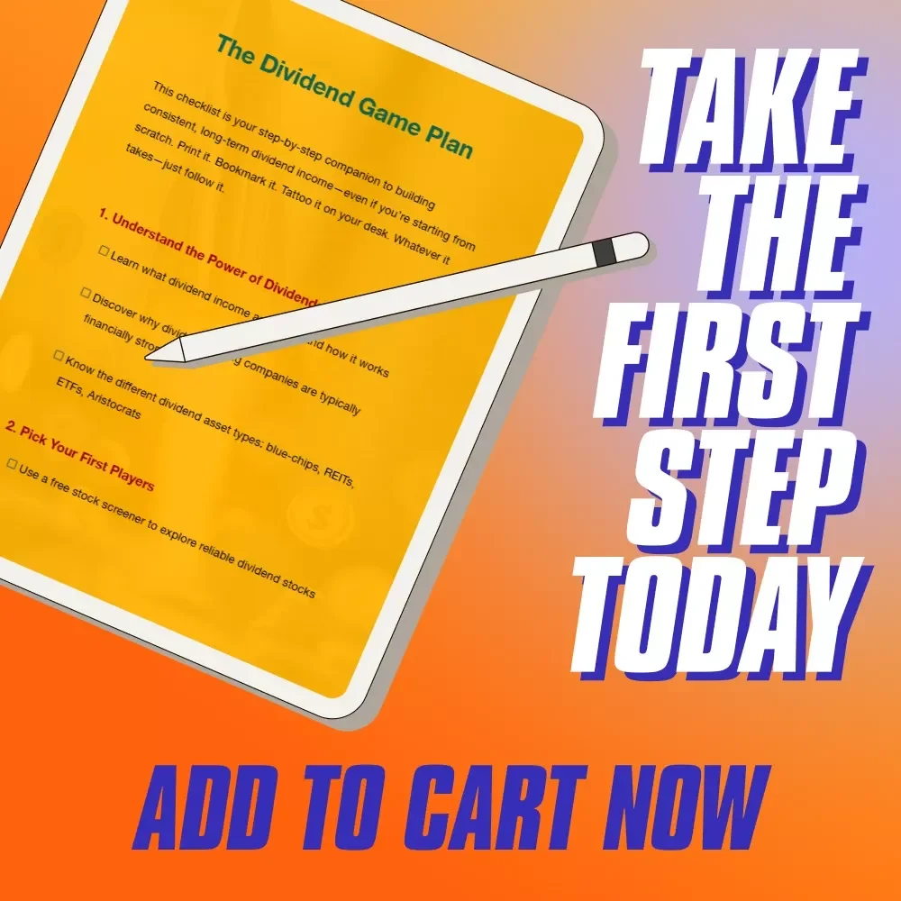 The Dividend Game Plan | Dividend Income Strategies Checklist for Beginners, Passive Income eBook, Financial Freedom Digital Download