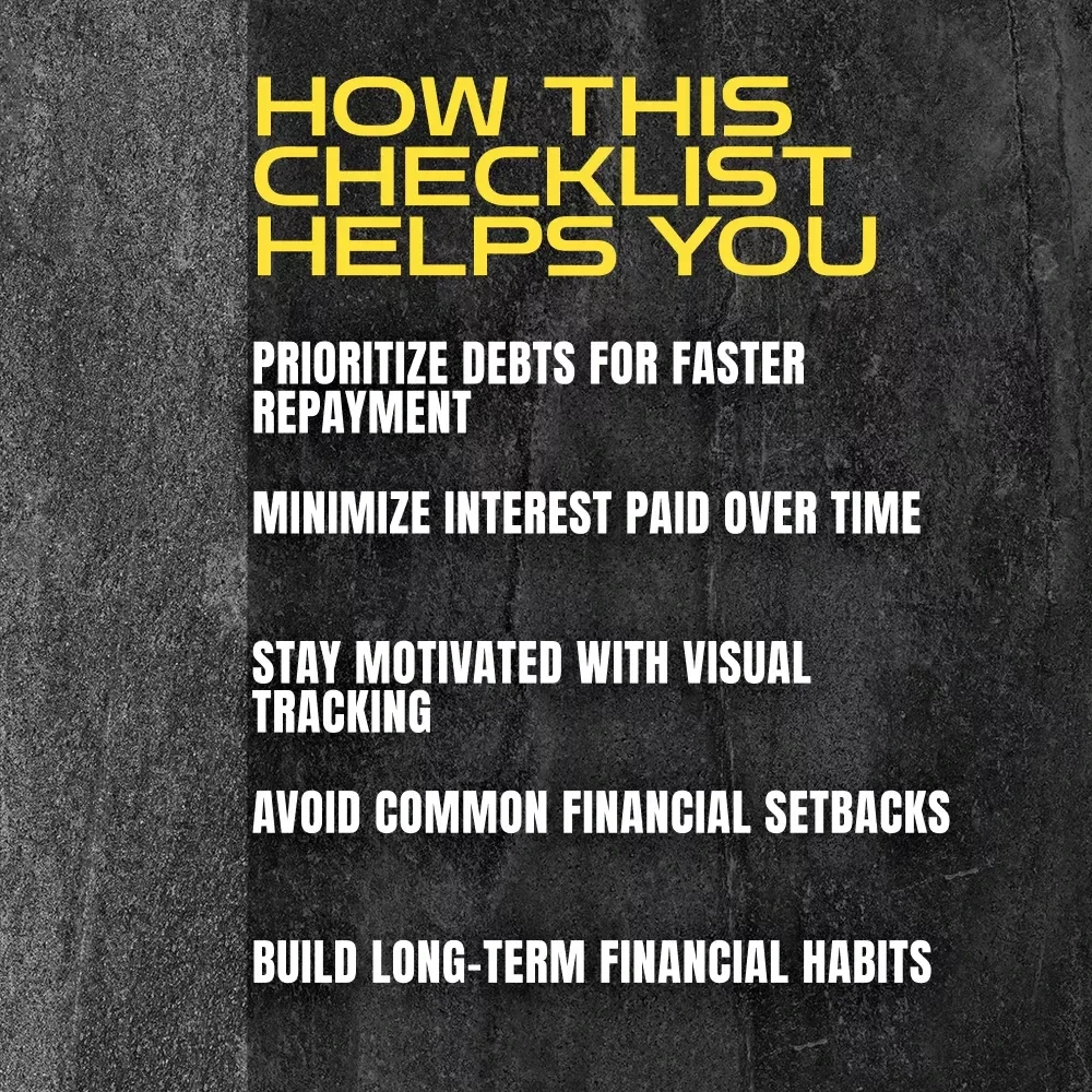 Debt Avalanche Success: Your Roadmap to Financial Freedom | Printable Debt Avalanche Method Checklist | Pay Off Debt Faster | Digital Download