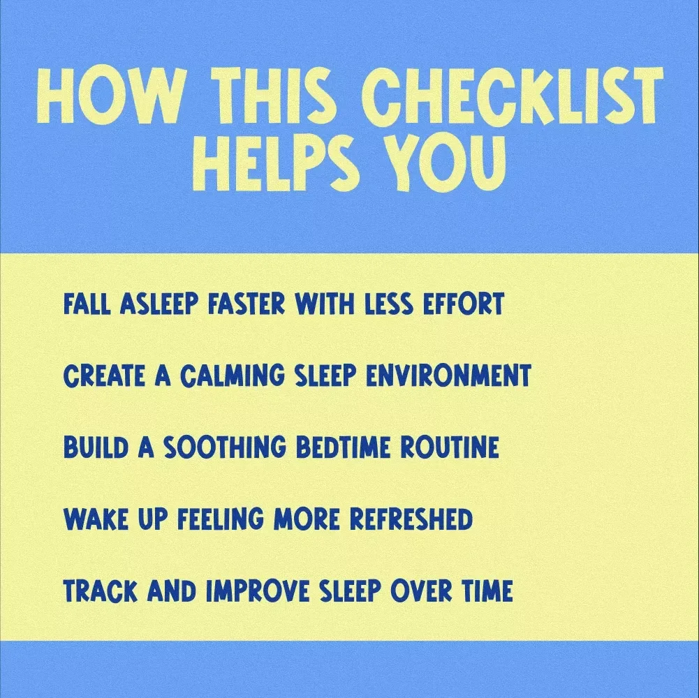 Sleep Success Checklist | Meditation to Help Sleep | Bedtime Wind-Down Guide | Relaxation & Sleep Prep Digital Download
