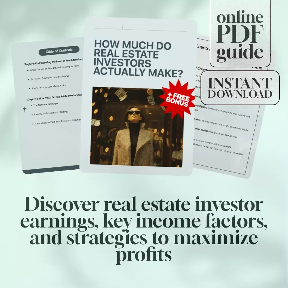 How Much Do Real Estate Investors Actually Make? | Real Estate Investor Income Guide | Digital Download eBook
