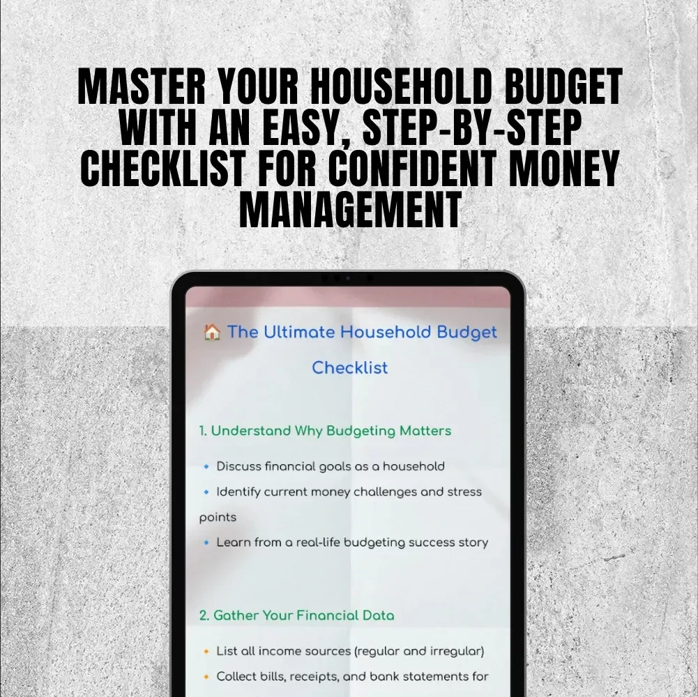 The Ultimate Household Budget Checklist | How to Set Up a Household Budget Printable Guide