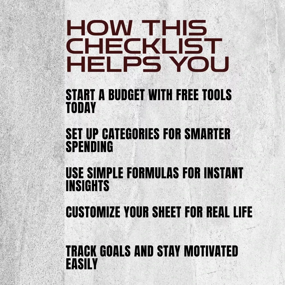Build Your Budget Spreadsheet Like a Boss Checklist | How to Create a Budget Spreadsheet Free | Digital Download