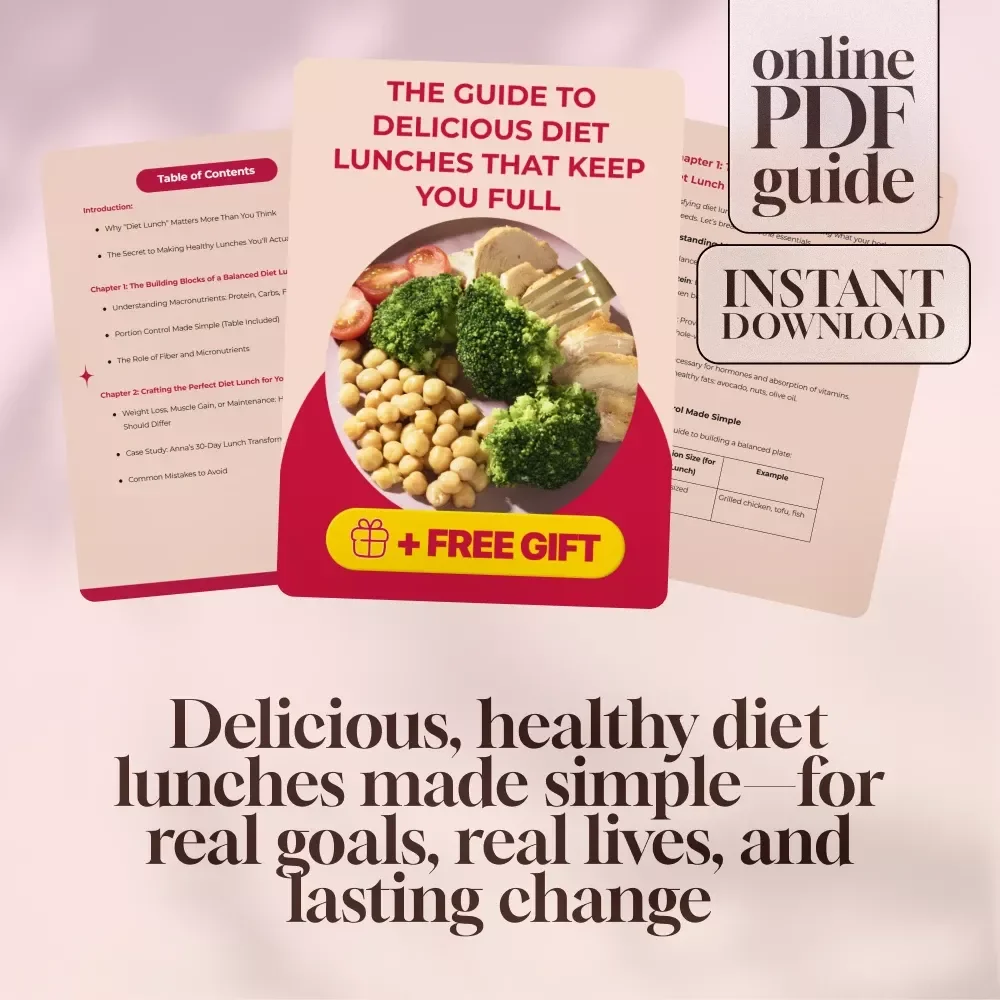 The Guide to Delicious Diet Lunches That Keep You Full – Healthy Lunch eBook | Digital Diet Lunch Guide | Easy Meal Prep Ideas PDF Download