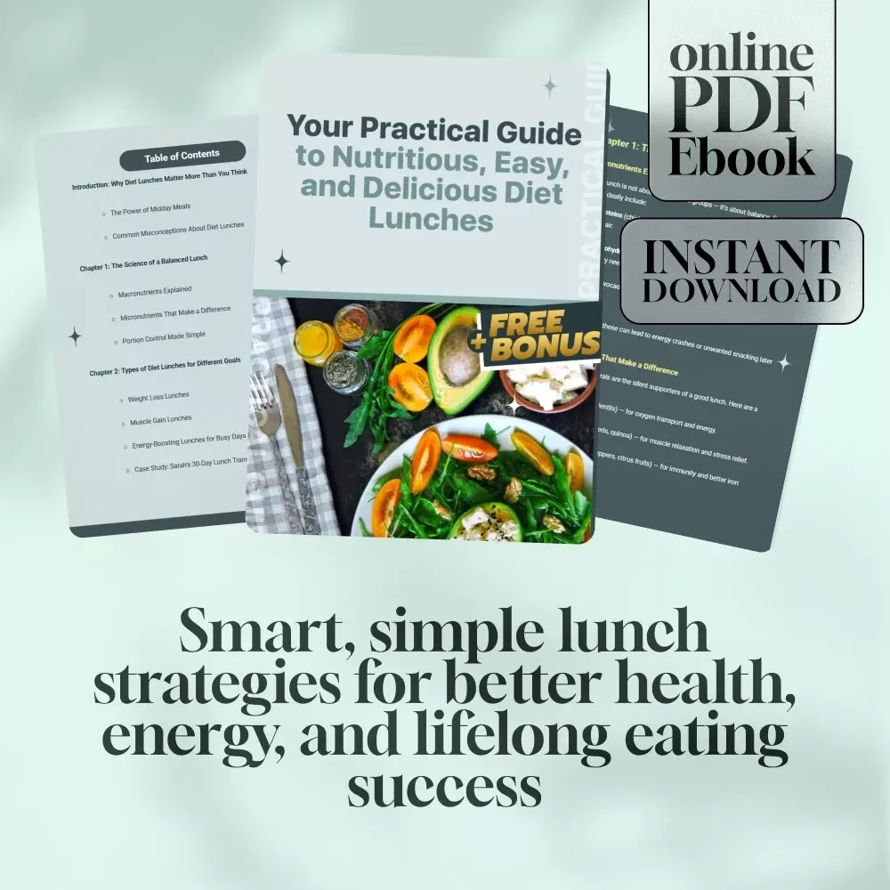 Your Practical Guide to Nutritious, Easy, and Delicious Diet Lunches | eBook for Healthy Meal Planning & Weight Loss