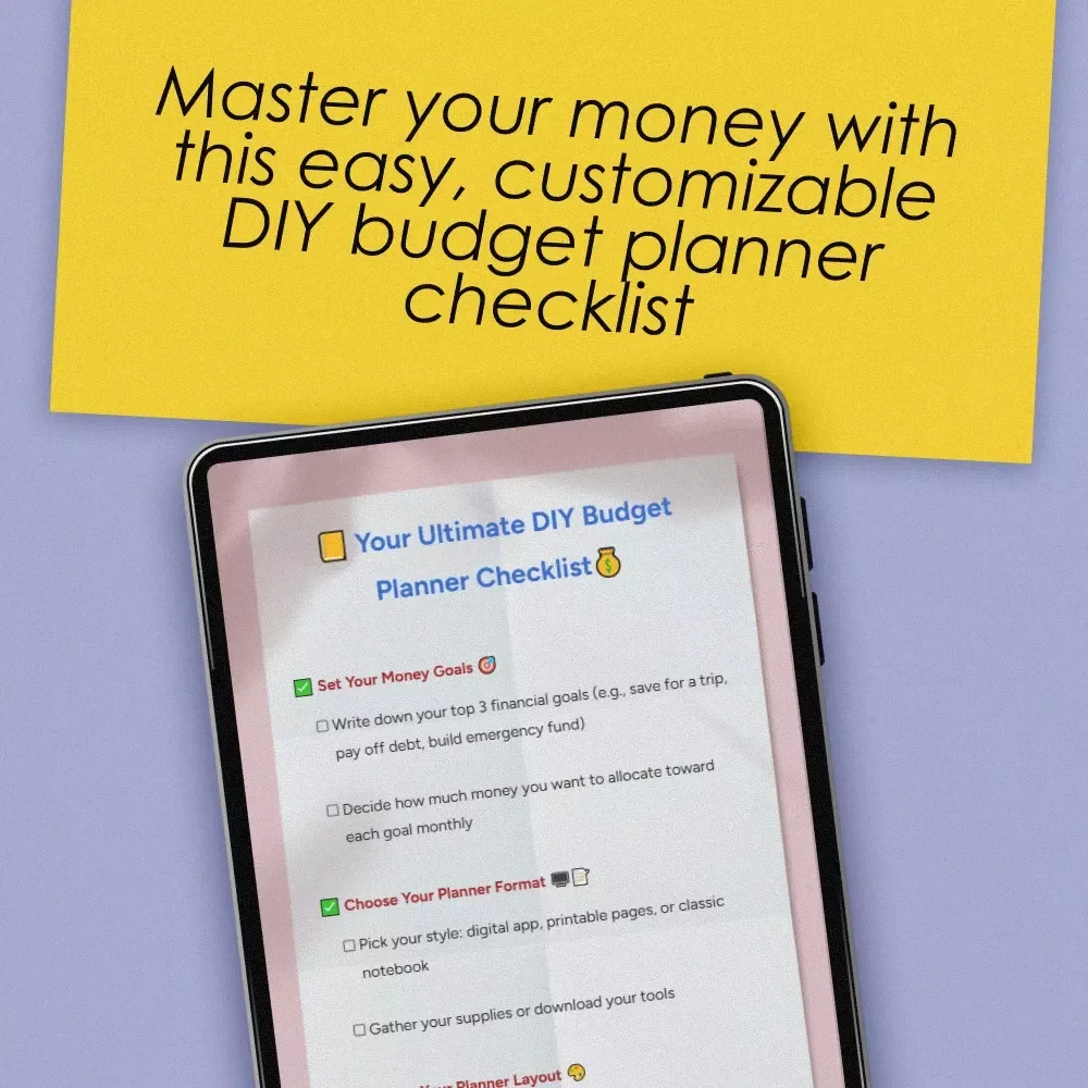 Your Ultimate DIY Budget Planner Checklist | Printable Budget Planning Guide | How to Make My Own Budget Planner | Instant Download