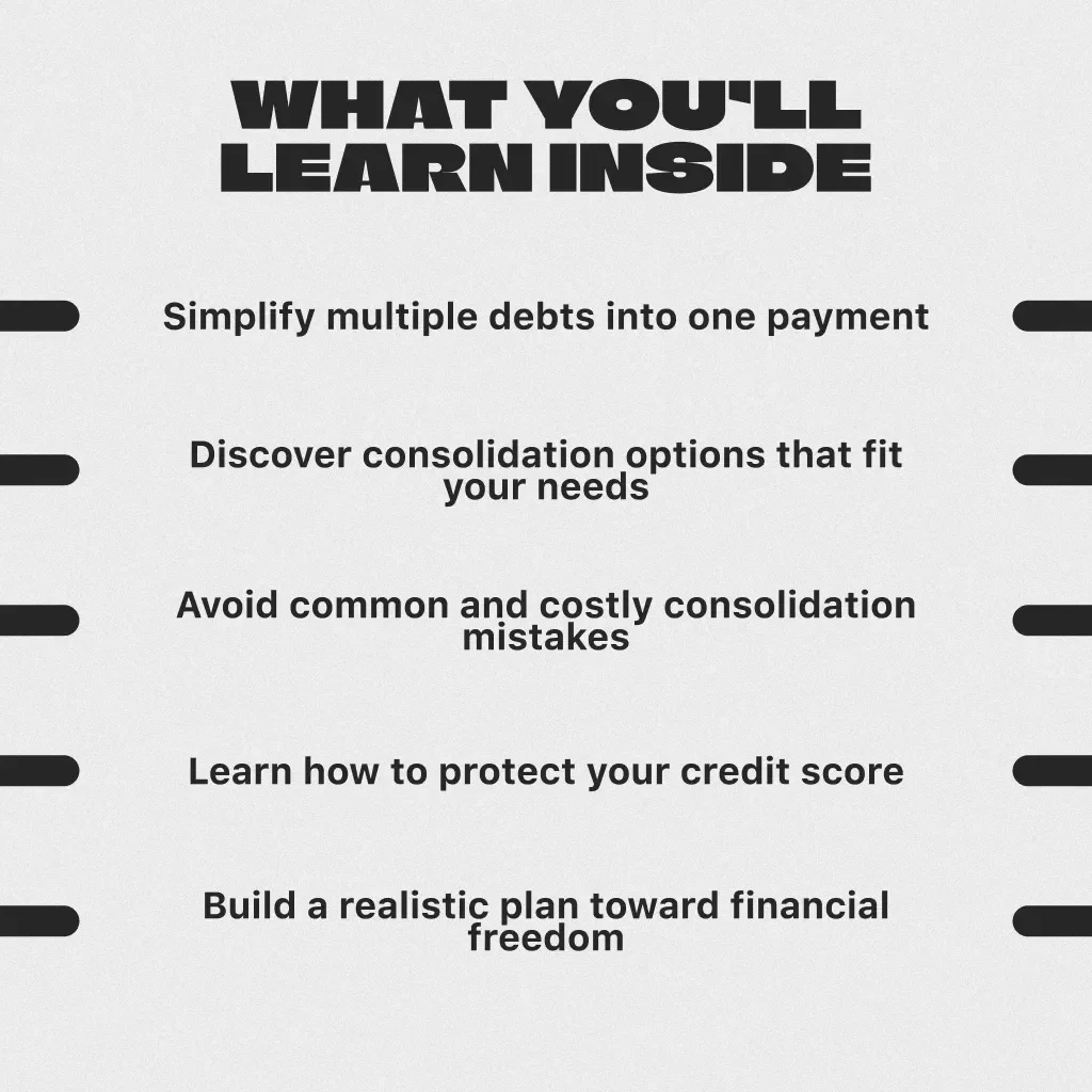 Mastering Debt Consolidation: Roadmap to Financial Freedom | How to Do Debt Consolidation Guide | Debt Relief Digital Download