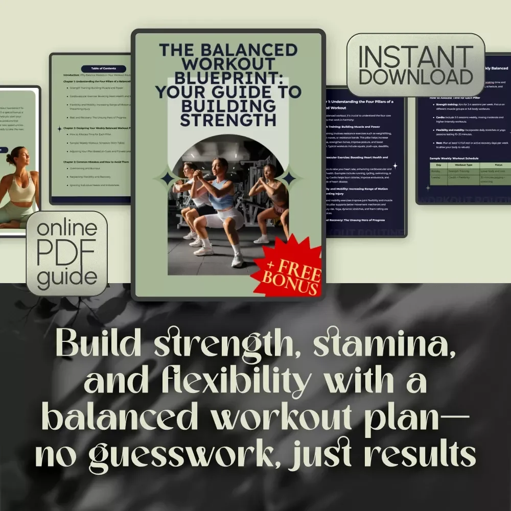 The Balanced Workout Blueprint: Your Guide to Building Strength – Digital Download | Balanced Workout Routine Guide eBook