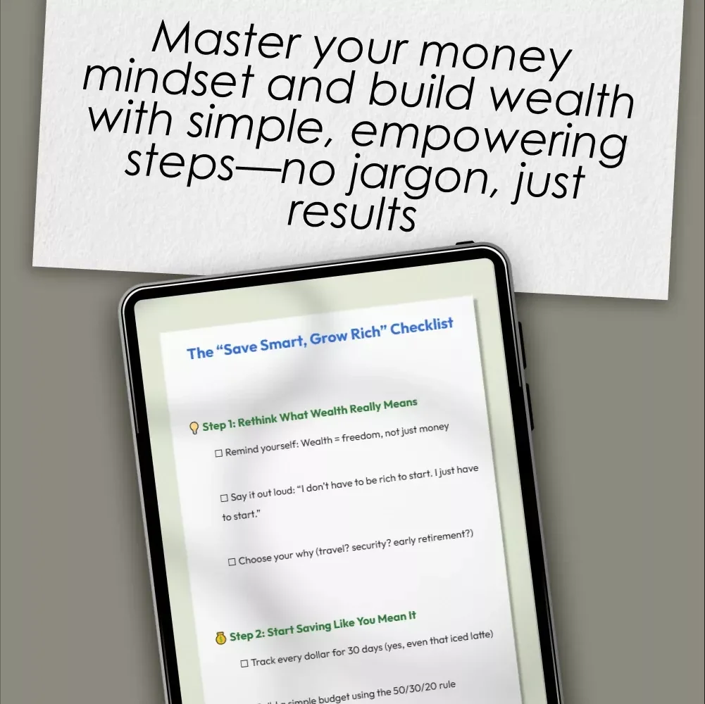 The “Save Smart, Grow Rich” Checklist | How to Save and Invest Money | Financial Planning Digital Download