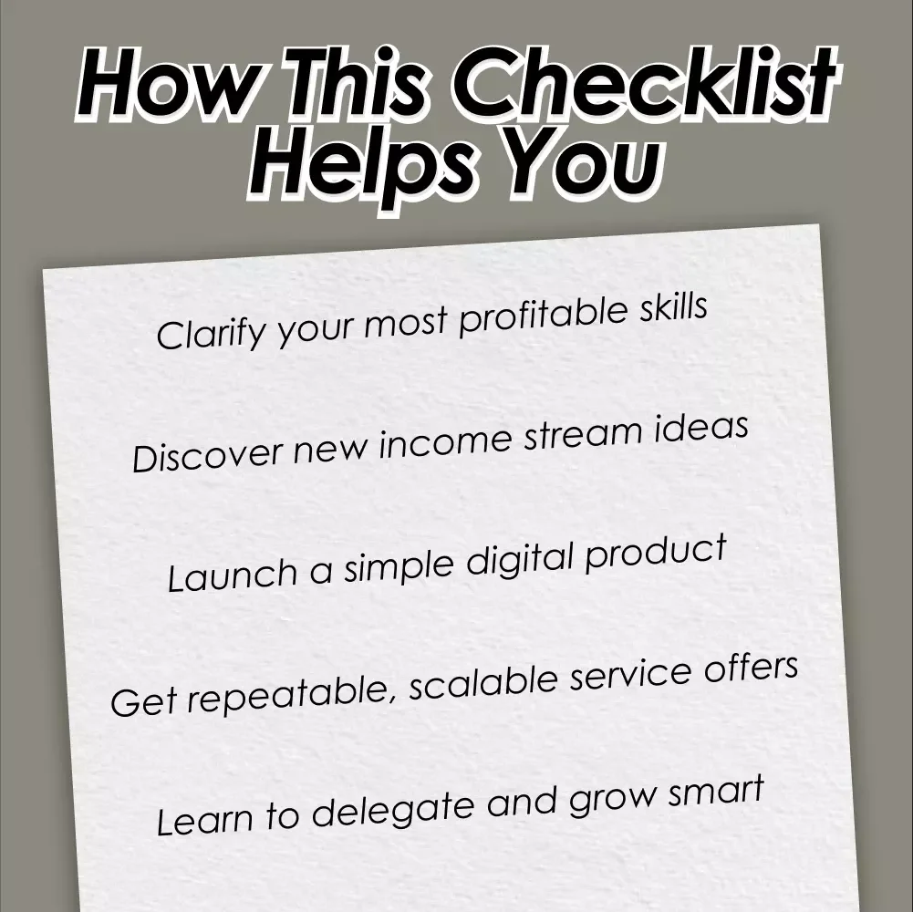 The Freelance Fortune Checklist | Income Diversification Guide for Freelancers | Digital Download for Expanding Freelance Income Streams