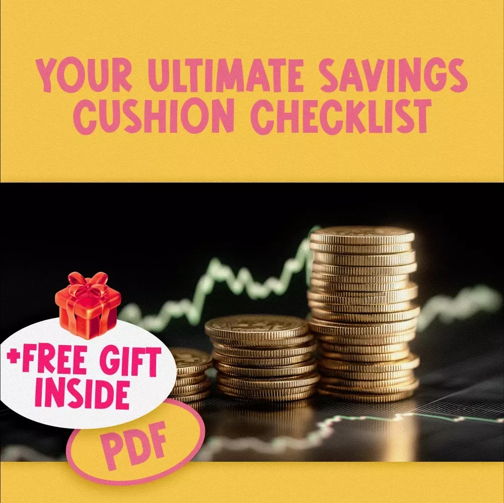 Your Ultimate Savings Cushion Checklist | How Much to Have in Savings Account Guide | Digital Download Checklist for Smart Savings Goals