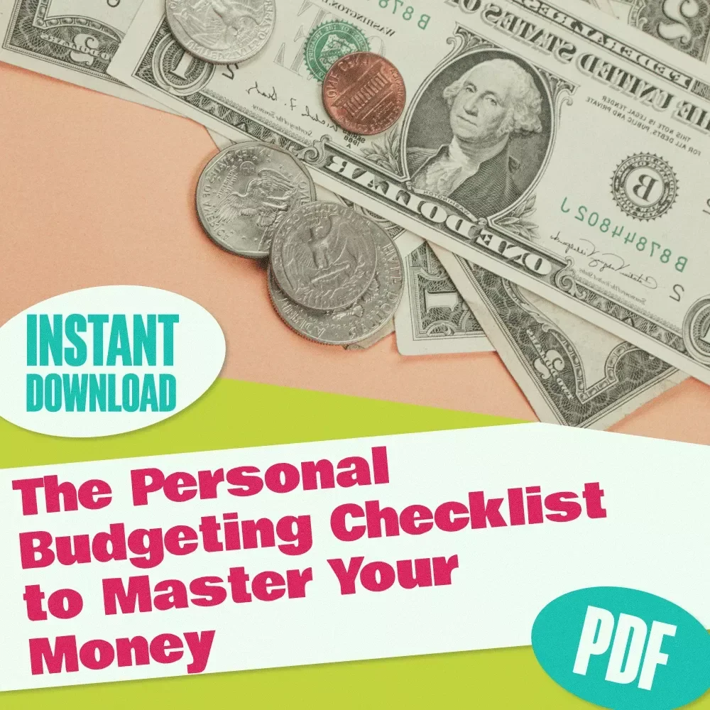 The Personal Budgeting Checklist to Master Your Money | How to Make a Personal Budget | Instant Digital Download