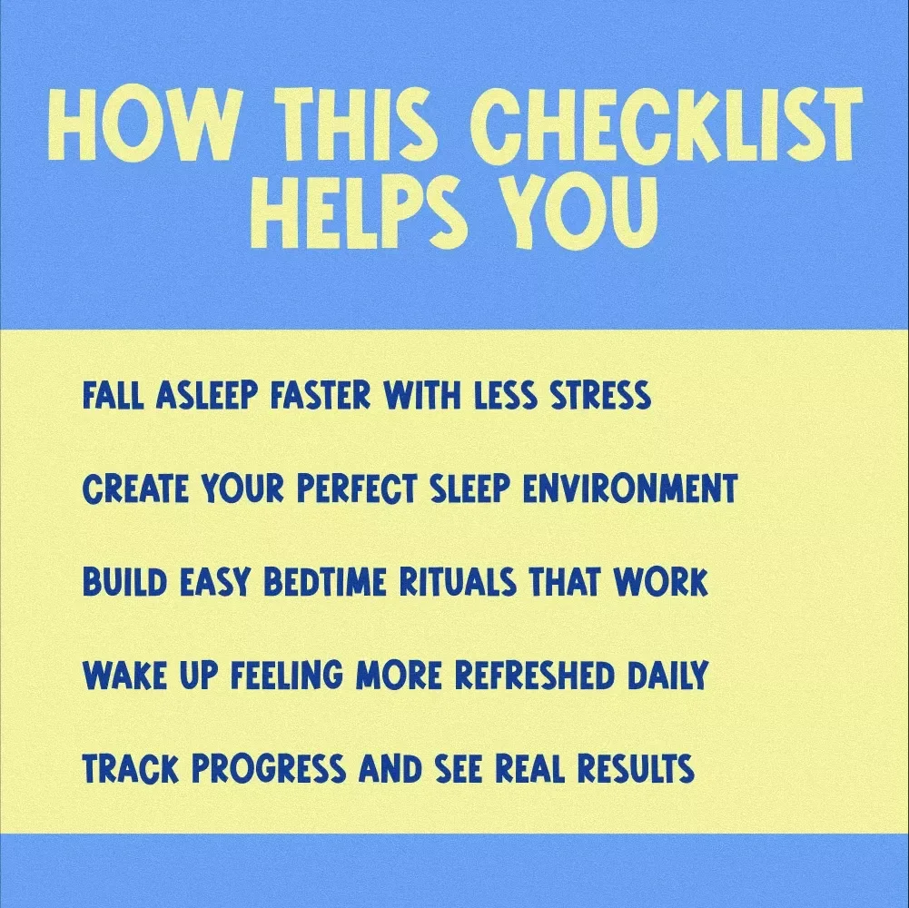 A Practical Checklist For Sleeping Smarter And Resting Well | How to Get More Restful Sleep | Digital Sleep Checklist, eBook, Instant Download