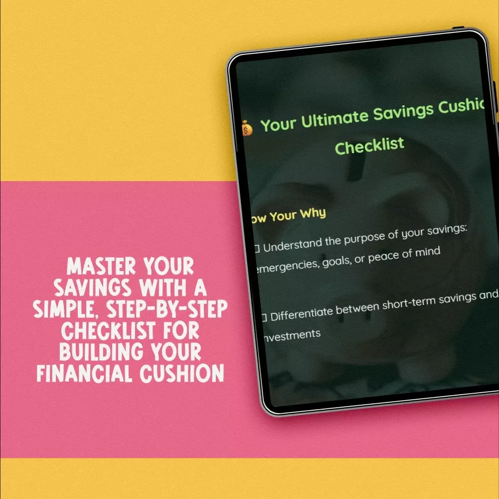 Your Ultimate Savings Cushion Checklist | How Much to Have in Savings Account Guide | Digital Download Checklist for Smart Savings Goals
