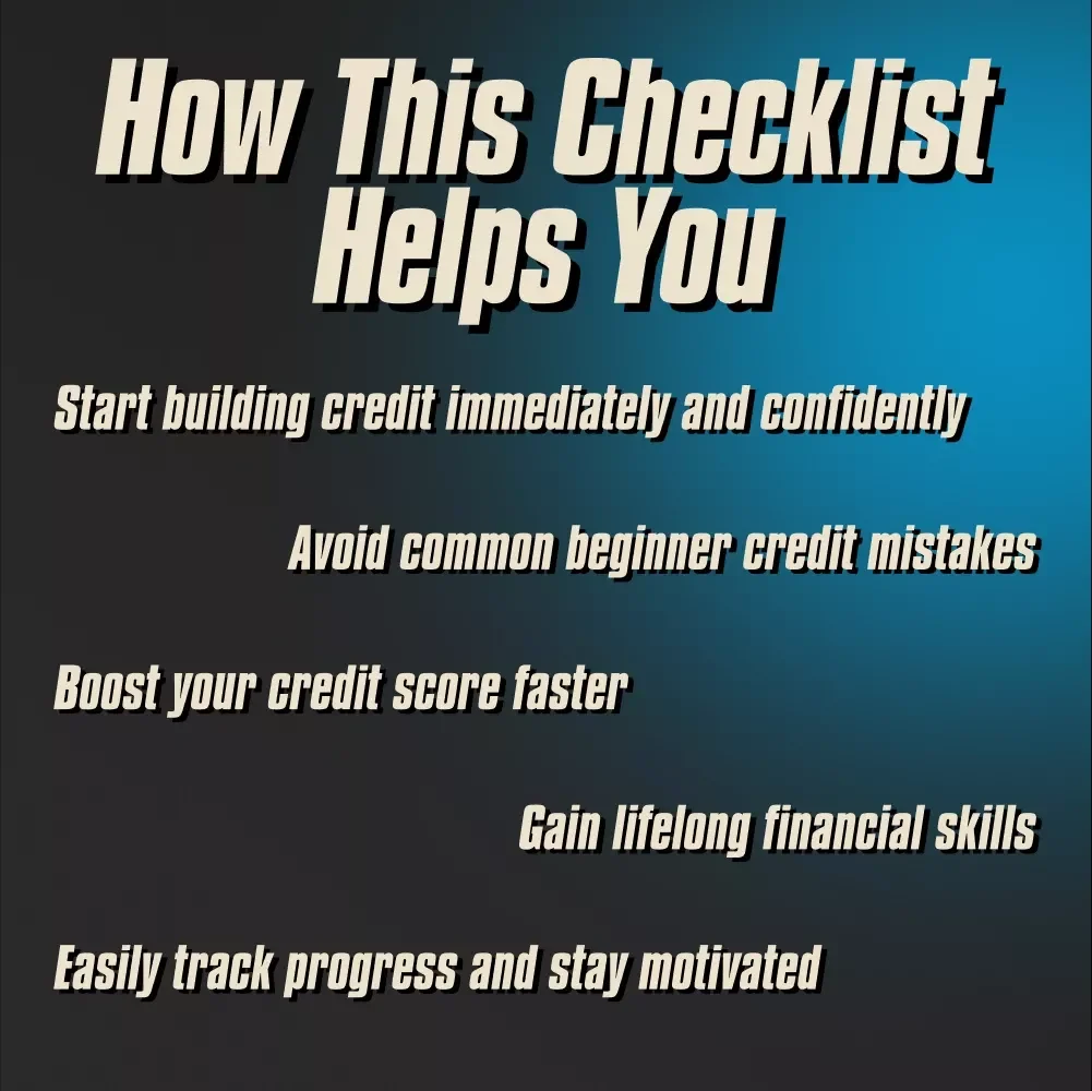 Build Your Credit at 18 Like a Pro Checklist | How to Start Credit at 18 | Credit Building Guide for Beginners | Teen Credit Starter Digital Download