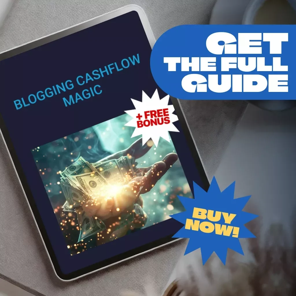 Blogging Cashflow Magic Guide - Unlock Multiple Income Streams from Blogging - Digital Download eBook for Passive Revenue