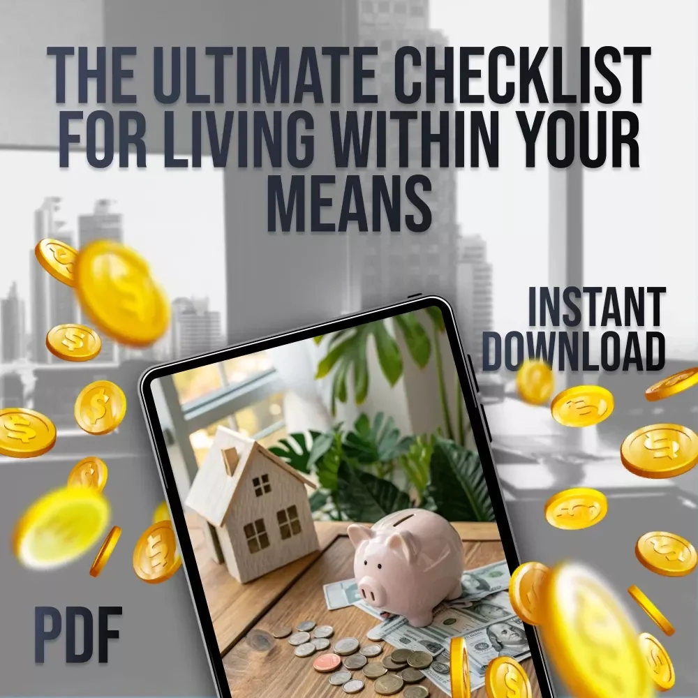 The Ultimate Checklist for Living Within Your Means | Printable Budgeting Checklist | Personal Finance Guide | Digital Download