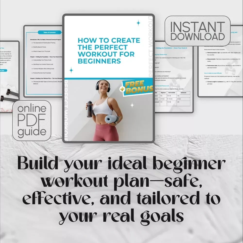 How To Create The Perfect Workout For Beginners | Digital Guide to How to Create an Exercise Program | Fitness Planner for Beginners
