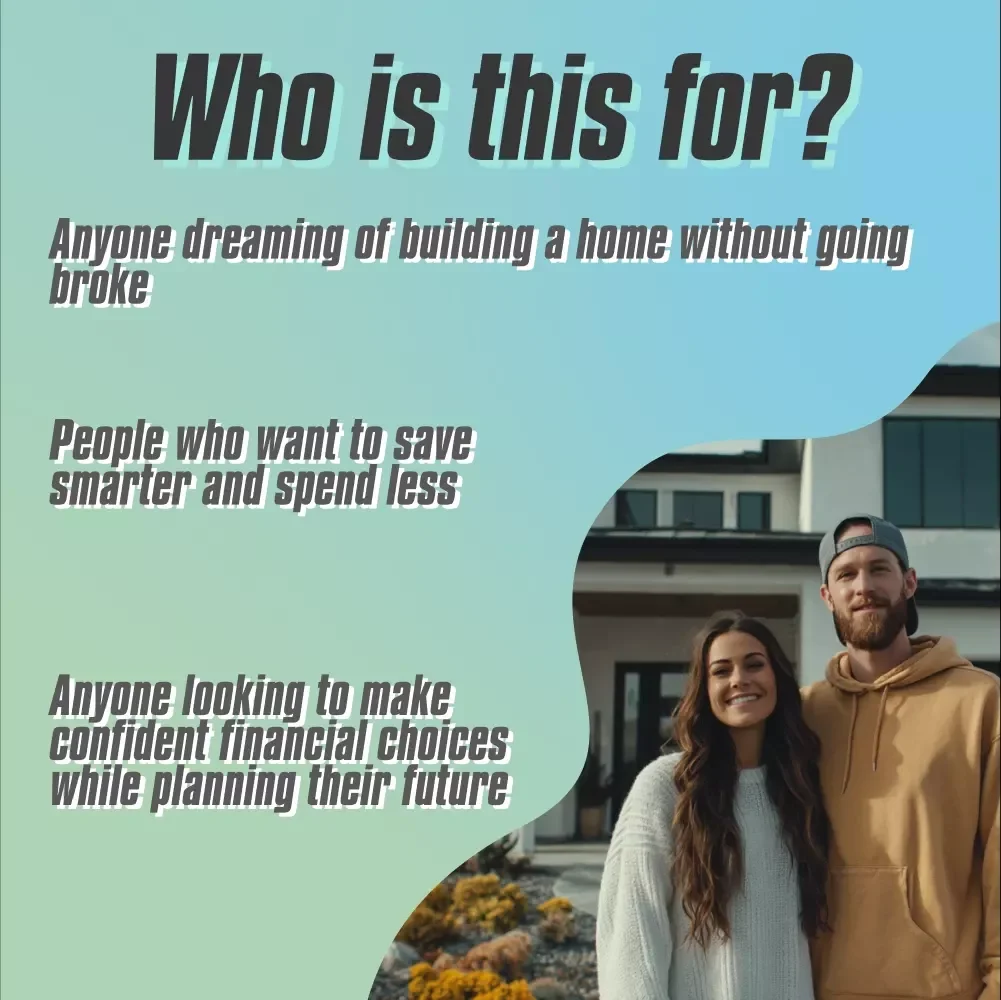 Step-by-Step Checklist to Building Dreams on a Budget | Digital Guide to How to Save Money to Build a House | Home Build Savings Planner PDF