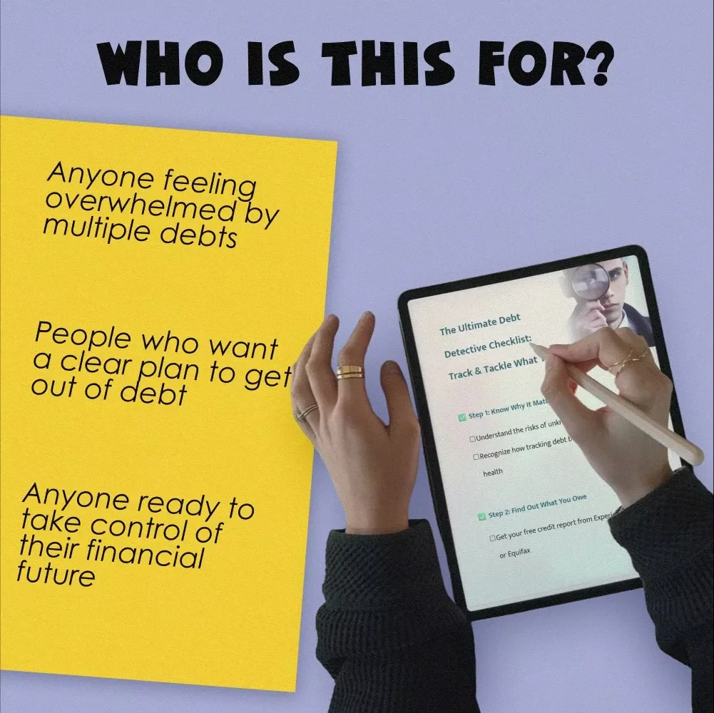 The Ultimate Debt Detective Checklist: Track & Tackle What You Owe! – Digital Download to Help You Learn How to Find Out What Debt You Owe, Identify Creditors, and Take Action