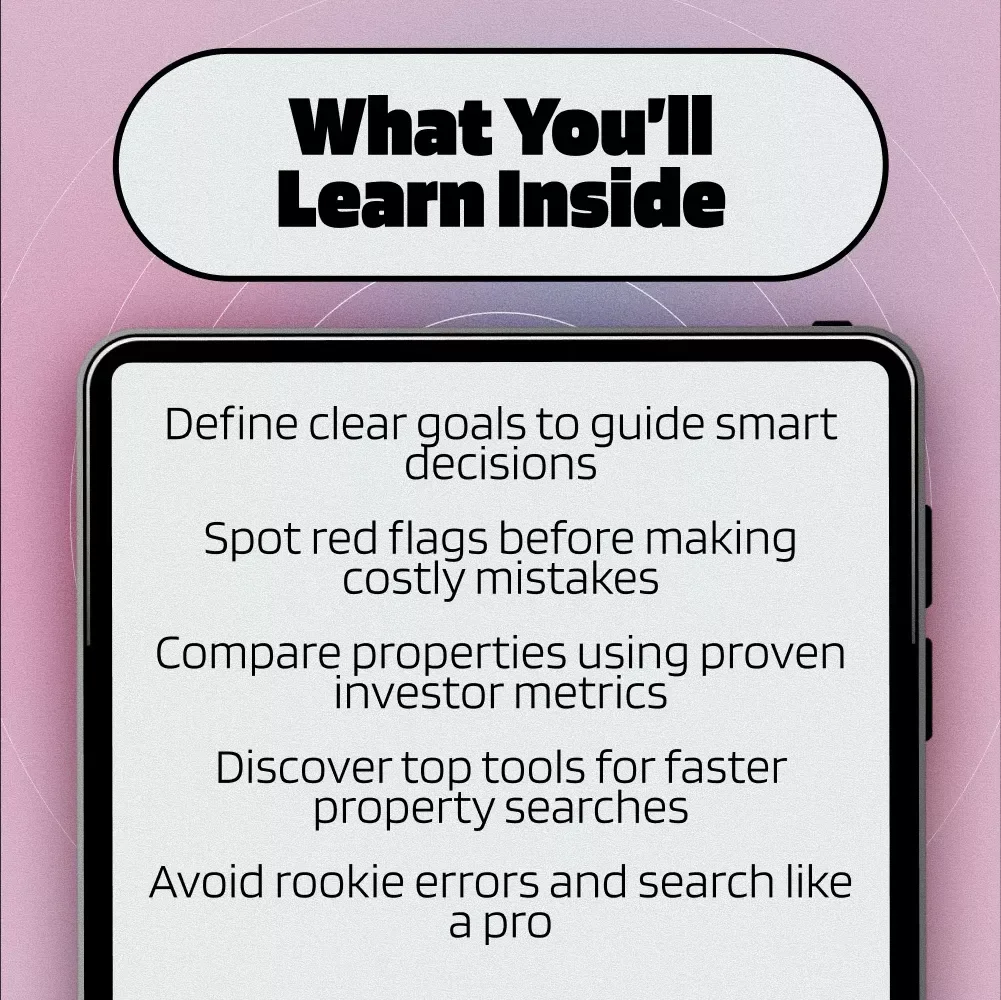 How to Search for Investment Properties Like a Pro | eBook Guide for Real Estate Beginners | Digital Download Checklist for Finding Rental and Investment Properties