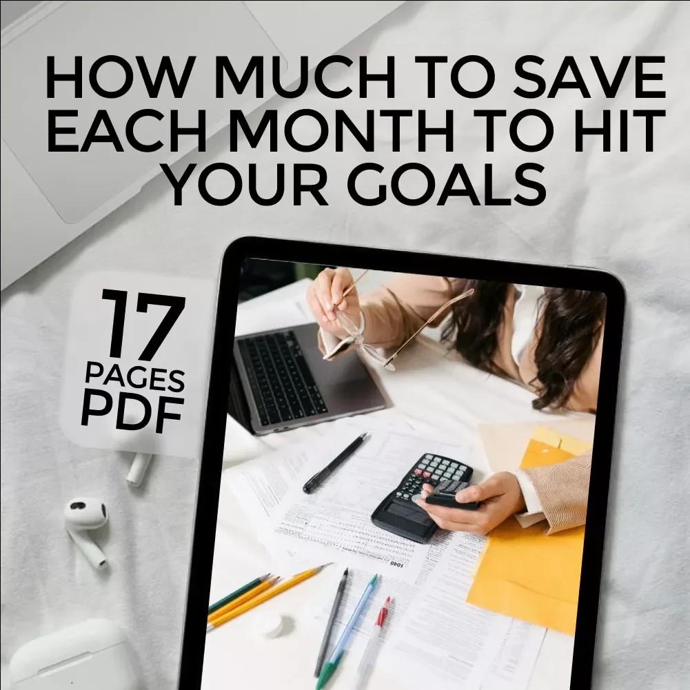 How Much to Save Each Month to Hit Your Goals | Monthly Savings Calculator Guide | Financial Planning eBook