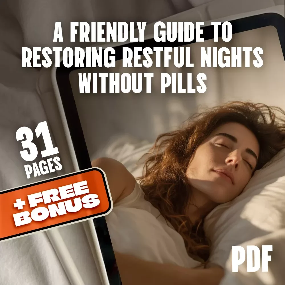 A Friendly Guide to Restoring Restful Nights Without Pills – Natural Sleep eBook for How to Get Good Sleep Naturally | Digital Download Sleep Guide