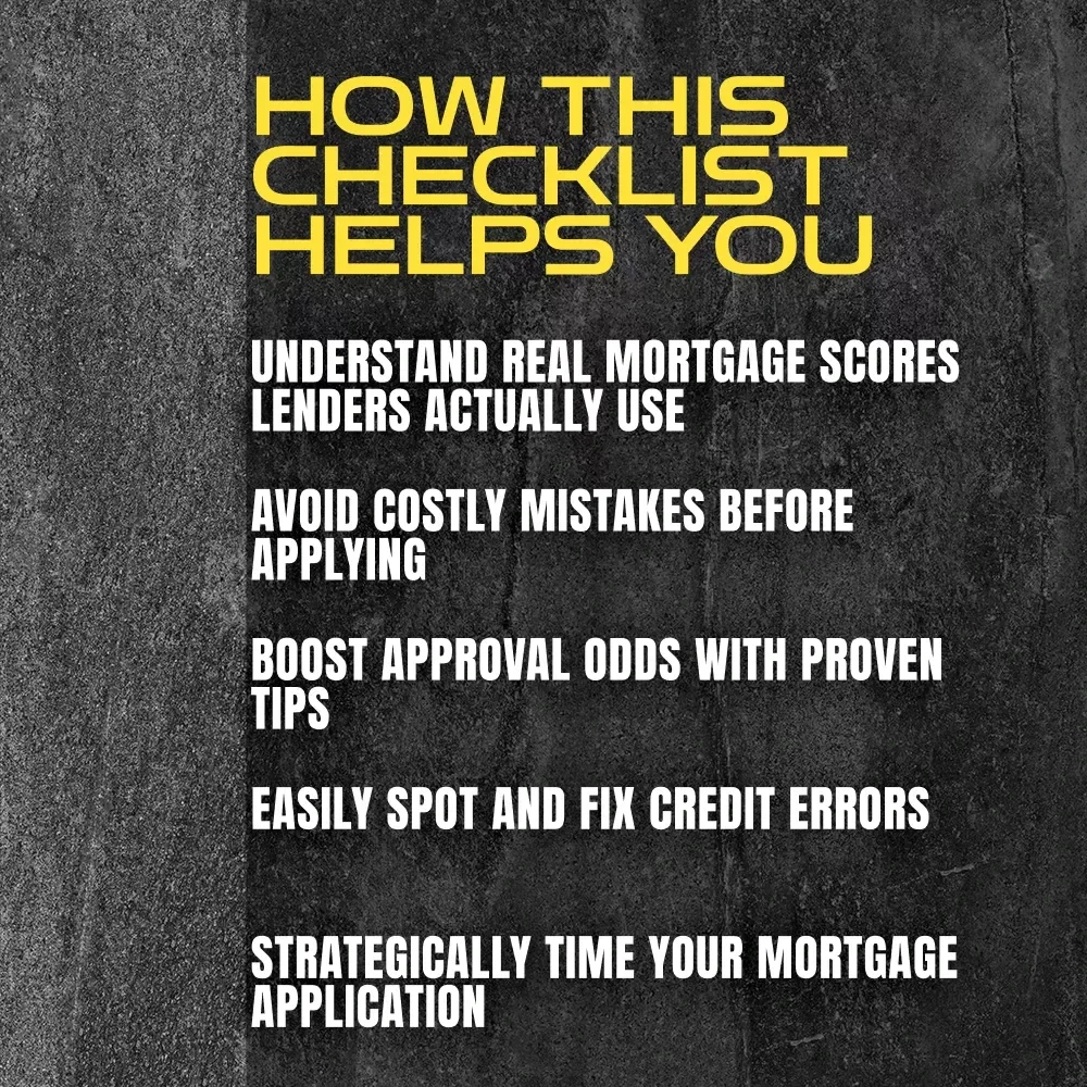 The Mortgage-Ready FICO Score 2-4-5 Checklist | How to Get FICO Score 2 4 5 | Mortgage Score Guide | Digital Download