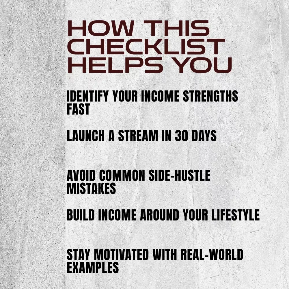 Money Multiplier Checklist | Digital Download to Unlock the Benefits of Multiple Income Streams | Passive Income eBook + Income Mapping Guide