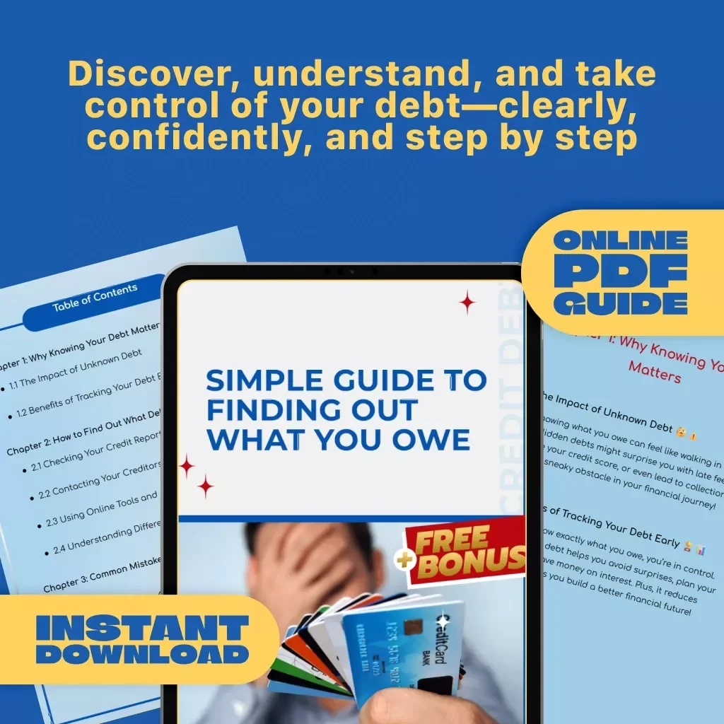 Simple Guide to Finding Out What You Owe | How to Find Out What Debt You Owe | Debt Tracking eBook & Checklist