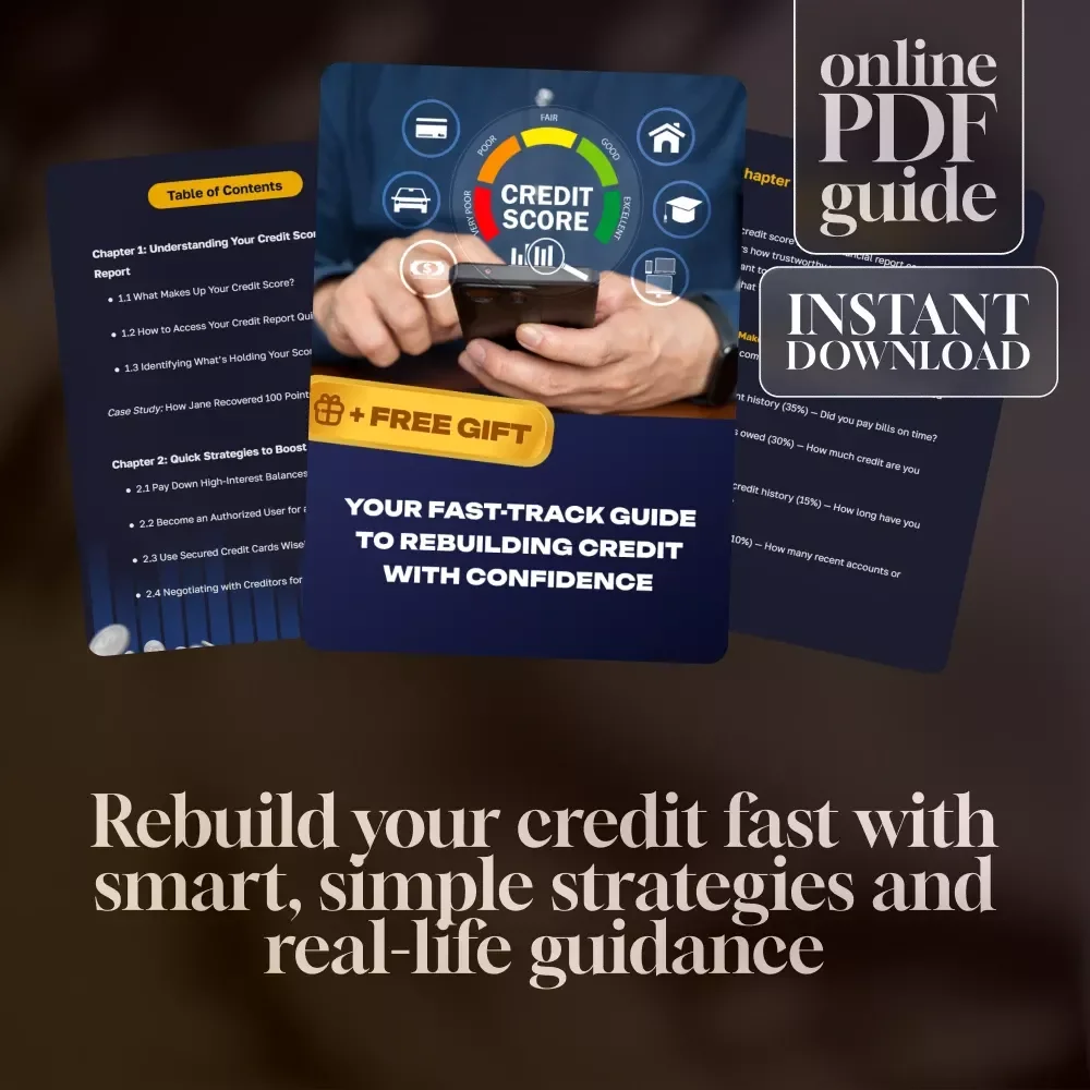 Your Fast-Track Guide to Rebuilding Credit with Confidence | How to Rebuild Credit Fast | Digital Download eBook
