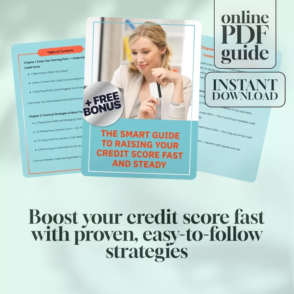 The Smart Guide to Raising Your Credit Score Fast and Steady | How Do You Raise Your Credit Score eBook | Credit Repair Digital Download