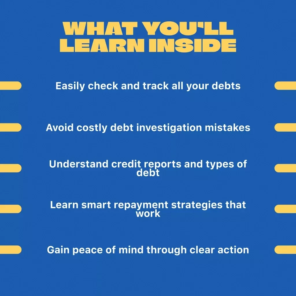 Simple Guide to Finding Out What You Owe | How to Find Out What Debt You Owe | Debt Tracking eBook & Checklist