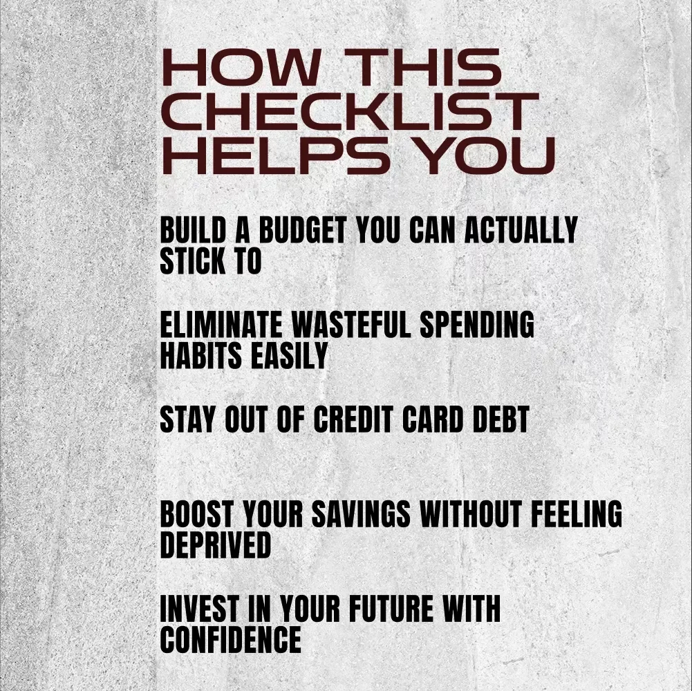 The Ultimate Checklist for Living Within Your Means | Printable Budgeting Checklist | Personal Finance Guide | Digital Download
