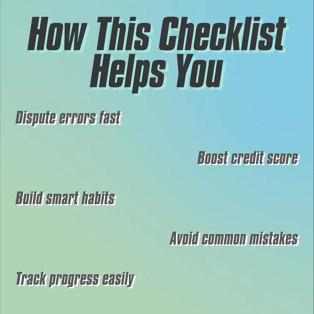 The Credit Comeback Checklist: Fix It, Build It, Own It – How to Fix Bad Credit Score Fast & Rebuild Your Financial Future (Instant Digital Download)