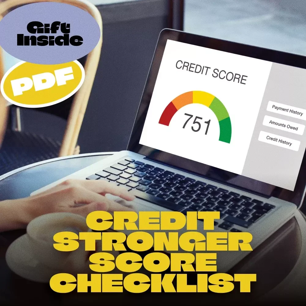 Credit Stronger Score Checklist | Rebuild Credit Fast | Printable Digital Download | Credit Repair Guide | Fix Your Credit Score Now