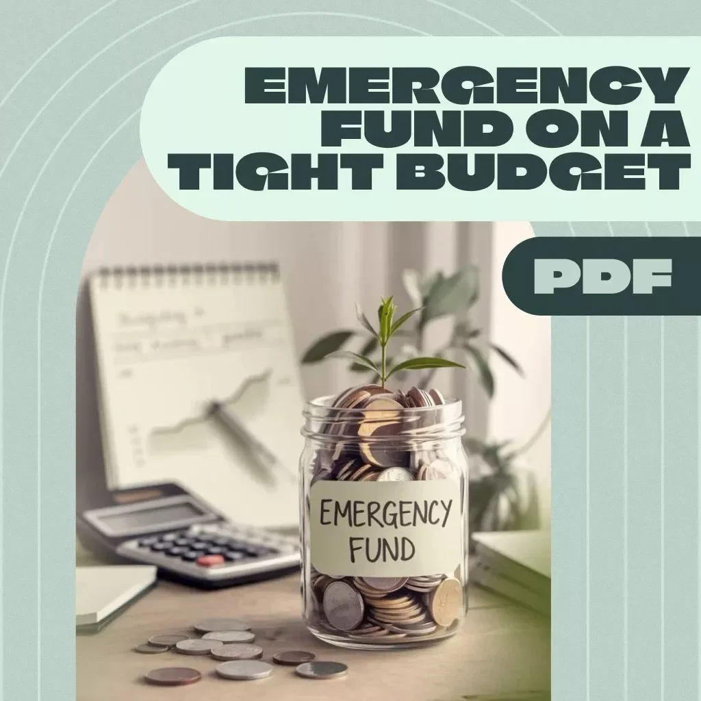 Rainy Day Ready: Building an Emergency Fund on a Tight Budget | Emergency Fund for Low Income Guide | Budgeting eBook | Digital Download