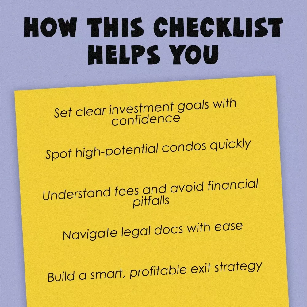 The Only Condo Investment Checklist You Need | How to Invest in Condominiums Digital Download for Beginners, Investors & Real Estate Planners