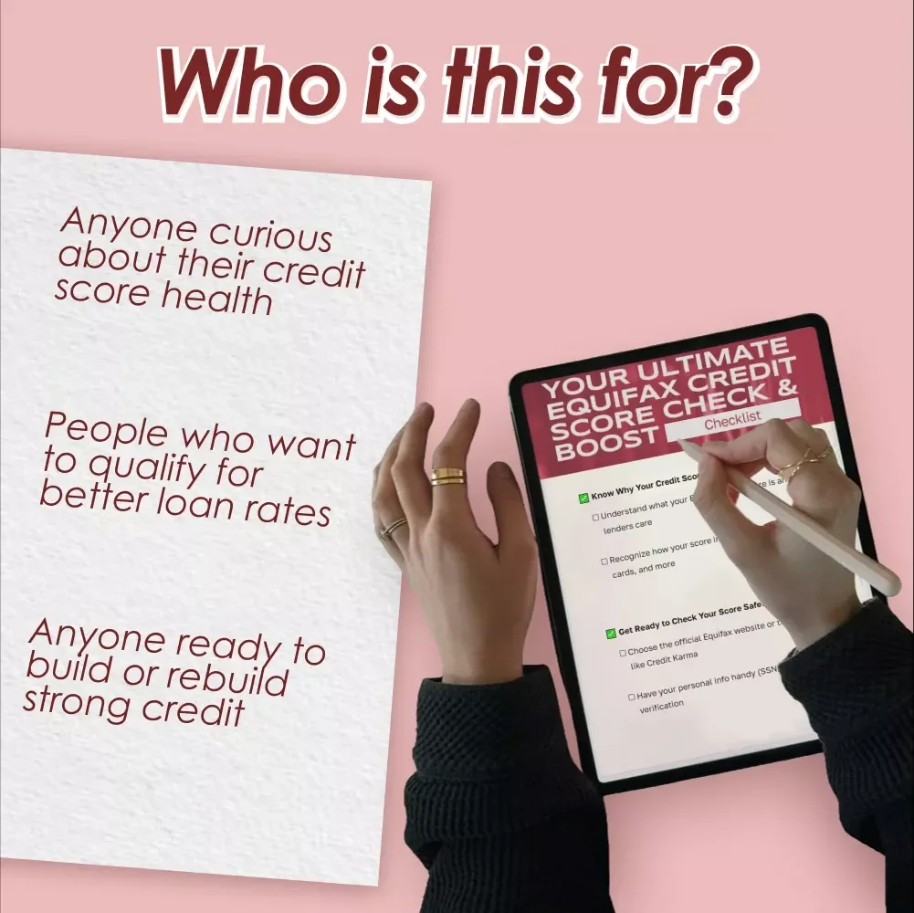 Your Ultimate Equifax Credit Score Check & Boost Checklist | Digital Download | How to Check Equifax Credit Score Guide | Printable PDF