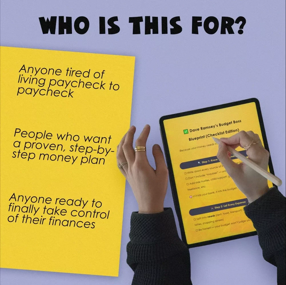 Dave Ramsey’s Budget Boss Blueprint (Checklist Edition) | How to Budget Like a Pro | Printable Financial Planning Guide